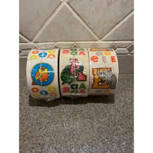 Vintage Russ Alpha Zoozees  Alphabet Sticker Sheet 1980s- 3 rolls
